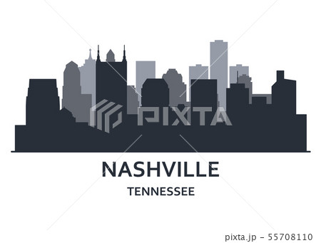 Silhouette of Nashville city, Tennessee  55708110