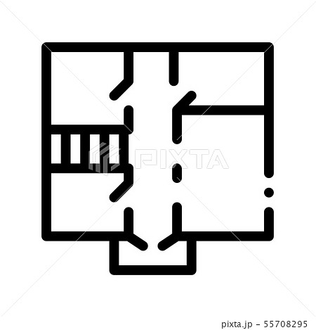 House Apartment Planning Vector Thin Line Icon House Apartment Planning Vector Thin Line Icon 55708295