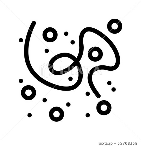 Microscopic Bacterium Organism Vector Sign Icon 55708358