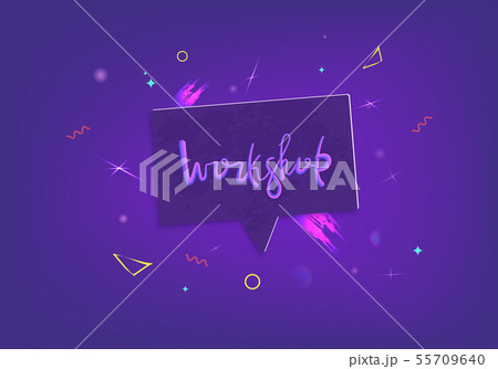 Workshop template with handwritten lettering. 55709640