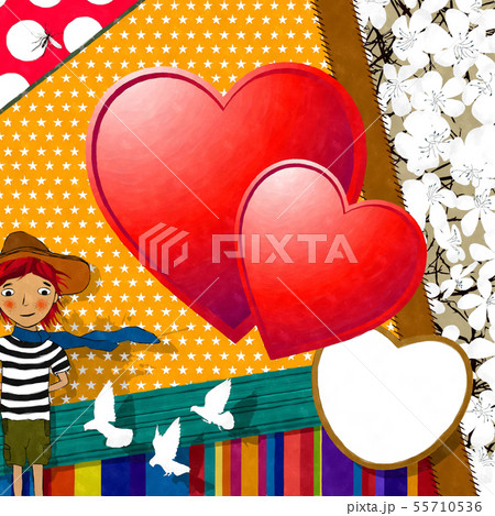 Watercolor love card Watercolor love card 55710536