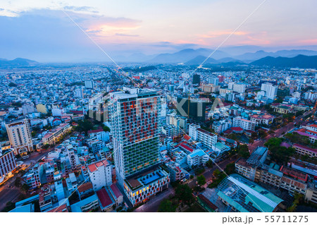 Nha Trang skyline aerial view Nha Trang skyline aerial view 55711275