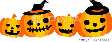 ハロウィン　かぼちゃ　おばけ　　四個 55712881