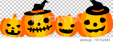 ハロウィン　かぼちゃ　おばけ　　四個 55712881