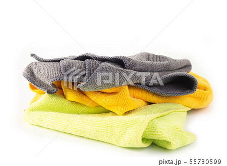 Microfiber Cleaning Cloth  on white background. 55730599