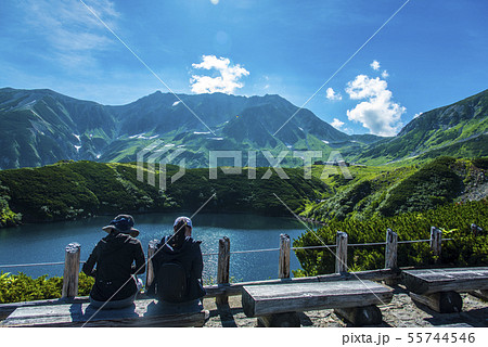 立山連峰とミクリガ池 立山連峰とミクリガ池 55744546