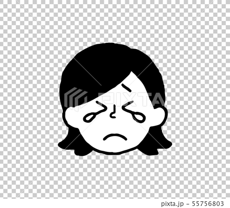 crying woman clipart face