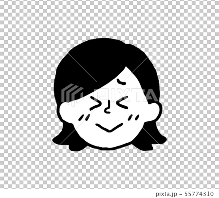 Embarrassed female face (simple) Embarrassed female face (simple) 55774310