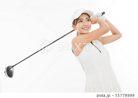若い女性　ゴルフ 55778999