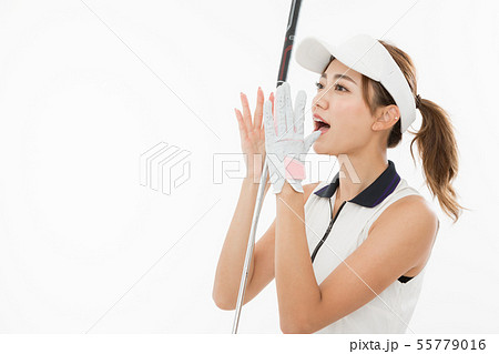 若い女性　ゴルフ 55779016