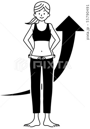 女性-全身-上昇-黒 55790491