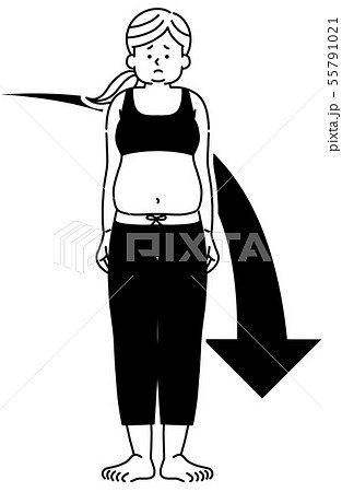 女性-全身-低下-黒 55791021