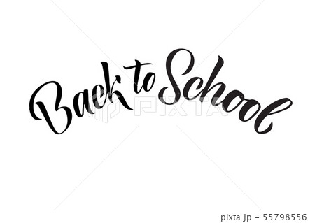 Back to school vector calligraphy illustration isolated on white background. Typography for banners 55798556