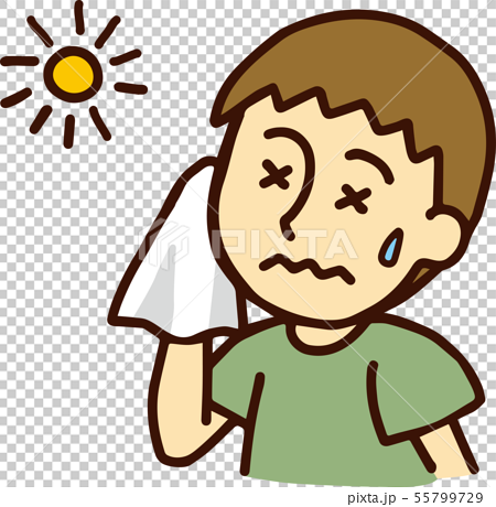 Men sweating - Stock Illustration [55799729] - PIXTA