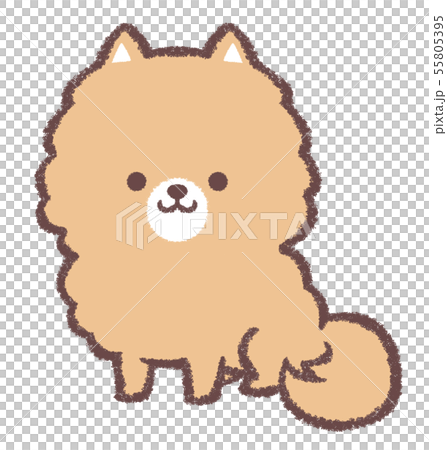 Pomeranian Sitting Stock Illustration