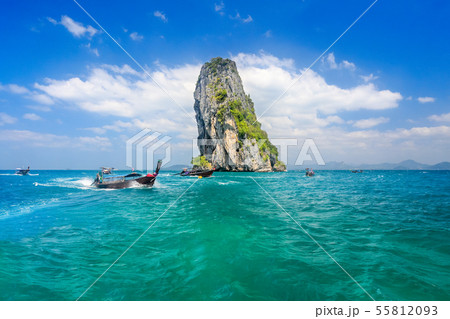 Long tail boat near Ao Nang ,Krabi Thailand 55812093