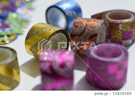 Multicolor stylish decoration on white background. Multicolor stylish decoration on white background. 55816560