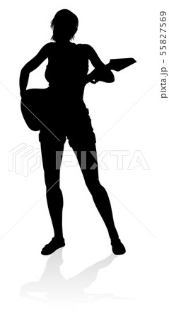 Musician Guitarist Silhouette Musician Guitarist Silhouette 55827569
