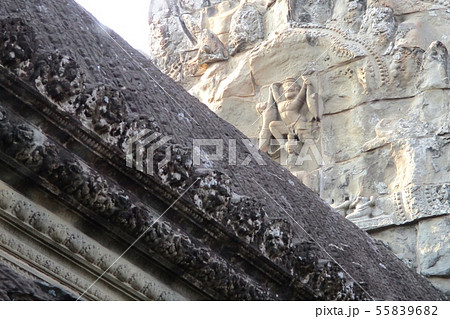 Ancient statue of Hindu God Hanuman in Banteay Srey Temple in Angkor Area, Cambodia. Banteay Srey is 55839682