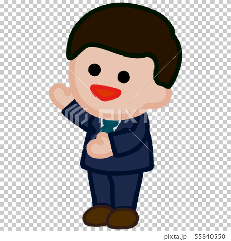 ビジネス 男性 促す カットイラスト ビジネス 男性 促す カットイラスト 55840550