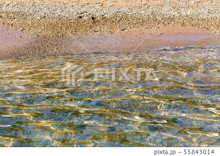 Pure calm sea water and coastline as background 55843014