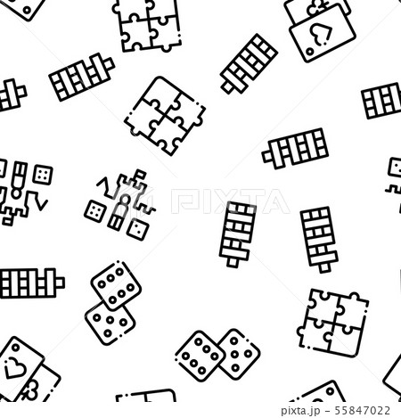 Interactive Kids Games Seamless Pattern Vector 55847022