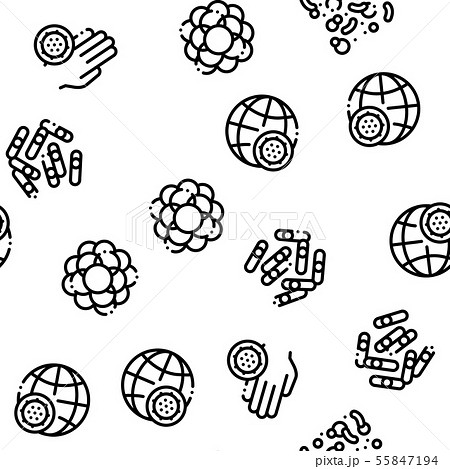 Bacteria Germs Seamless Pattern Vector Bacteria Germs Seamless Pattern Vector 55847194