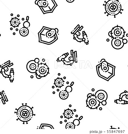 Pathogen Seamless Pattern Vector 55847697