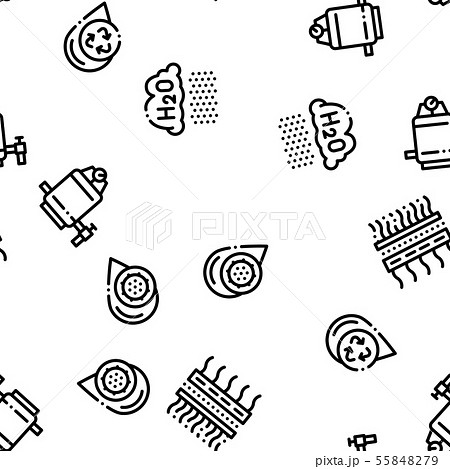 Water Treatment Seamless Pattern Vector 55848279