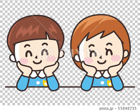 Children wearing cheeks 55848735