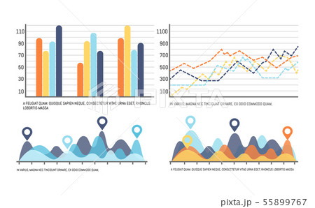 Infographic with Curves, Increasing Data Results 55899767