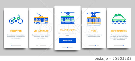 Collection Public Transport Vector Onboarding 55903232