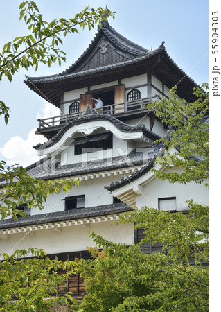 愛知県 夏の犬山城の写真素材