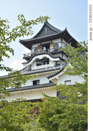 愛知県 夏の犬山城の写真素材