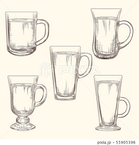 Set of Irish Coffee mugs.Diffirent cofee mugs. 55905396