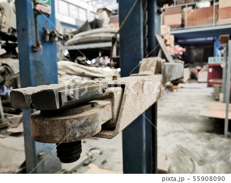 Old car repair warehouse with many car parts 55908090