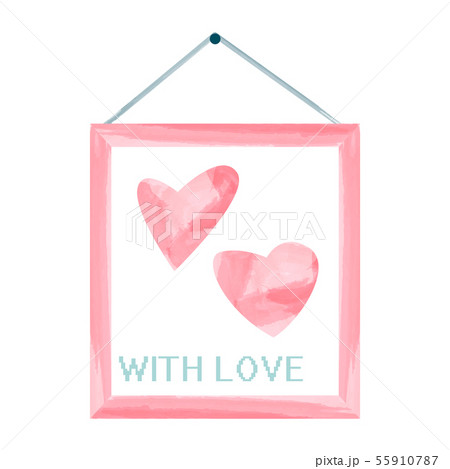 Vector watercolor hearts, Valentine Day. 55910787