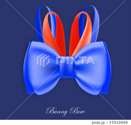Gala bunny silk blue red bow 55910899