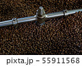 coffee beans in roast machine, arabica roasted 55911568