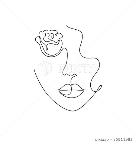 minimal woman portrait minimal woman portrait 55911982