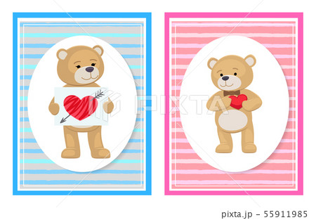 I Love You and Me Teddy Bears Vector I Love You and Me Teddy Bears Vector 55911985