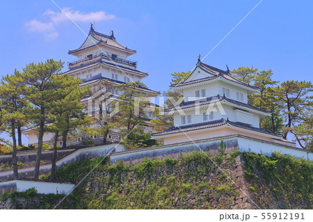 【長崎県】晴天下の島原城天守閣 55912191