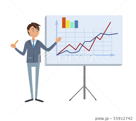 Financial Analytic Making Presentation Man in Suit Financial Analytic Making Presentation Man in Suit 55912742