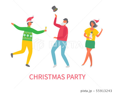 Christmas Party Celebration New Years Approaching 55913243