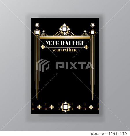 Art Deco page template, retro style for web Art Deco page template, retro style for web 55914150