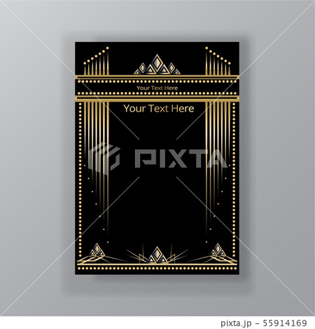 Art Deco page template, retro  style for web 55914169