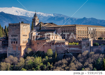 View of Alhambra Palace in Granada, Spain in Europe 55914726