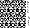 Black and white seamless hand-drawn skull pattern 55915299