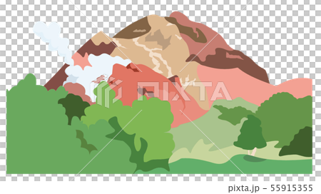 昭和新山　観光地イラストアイコンシリーズ 55915355