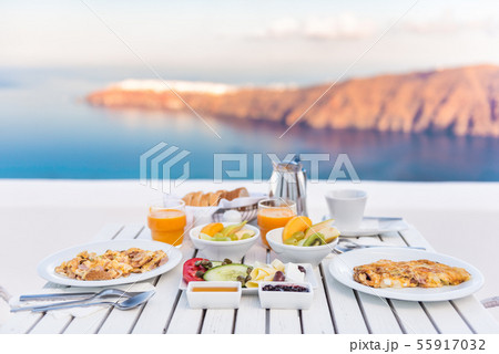 Breakfast Table Romantic By The Sea In Santorini Breakfast Table Romantic By The Sea In Santorini 55917032